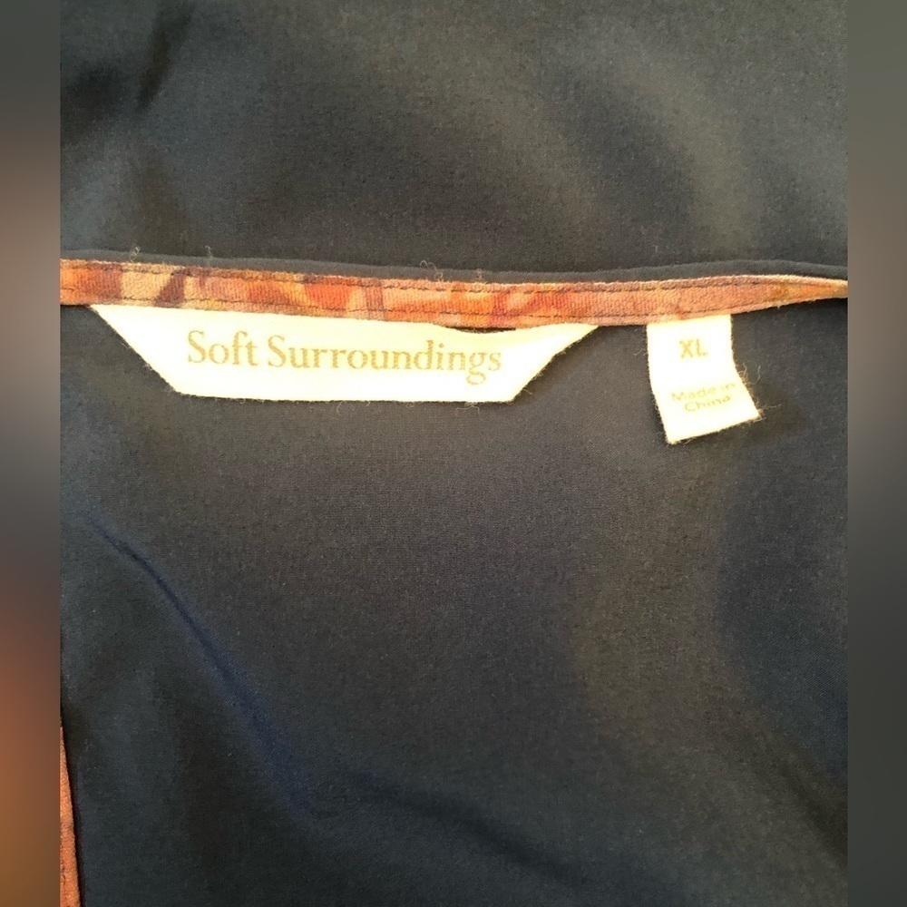 Soft Surroundings Go Lively Travel Tee Draped Tunic Top Navy Blue Size XL - Picture 5 of 11